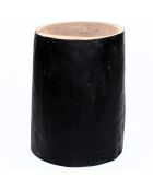 Tabouret Tribe beige/noir - 30x30x40 cm