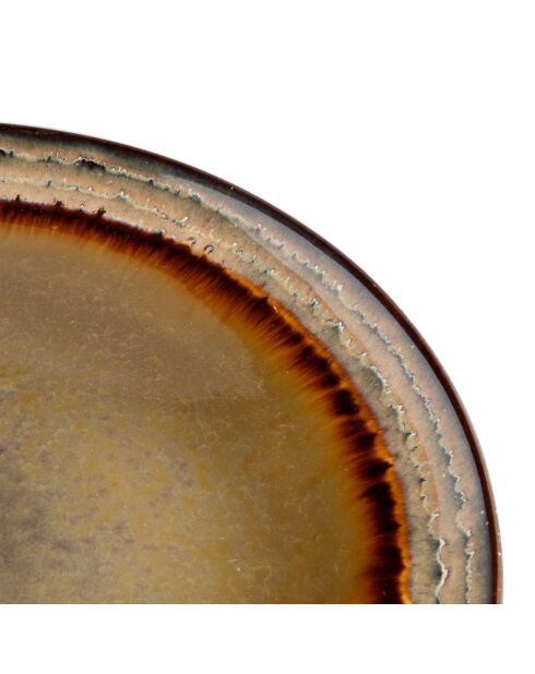 4 Assiettes plates Comporta marron - D.28 cm