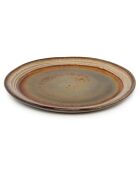 6 Assiettes plates Comporta marron  - D.22 cm