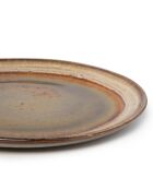 6 Assiettes plates Comporta marron  - D.22 cm
