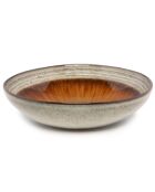 4 Assiettes à pâtes Comporta multicolores - D.22xH.5 cm