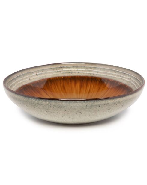 4 Assiettes à pâtes Comporta multicolores - D.22xH.5 cm