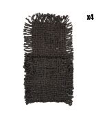 4 Porte-couverts Oh My Gee noir/bleu - 13x25 cm