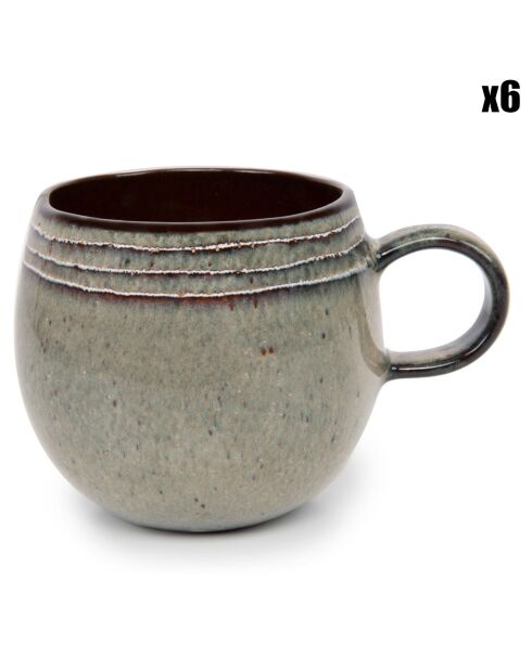 6 Mugs Comporta multicolores - 250ml