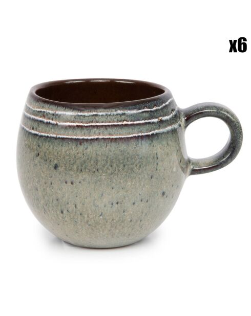 6 Mugs Comporta multicolores - 400ml
