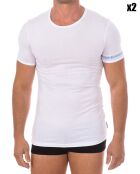 2 T-Shirts Mode en Coton Bio blancs