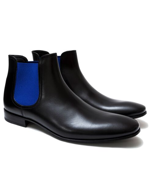 Chelsea Boots Phantom en Cuir bleu/noir