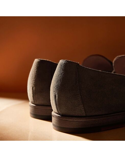 Mocassins en Velours de Cuir marron