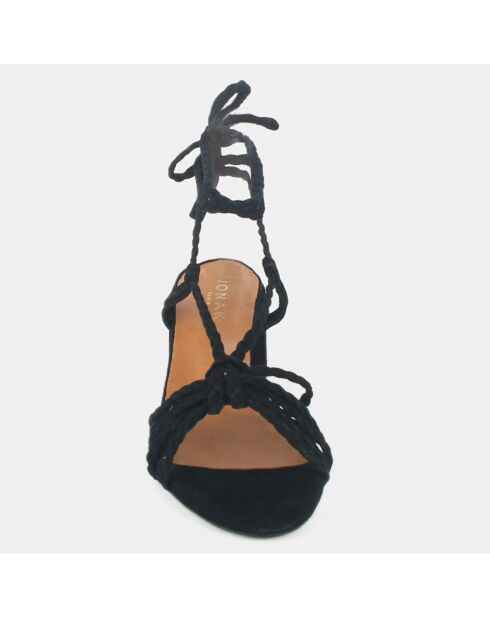 Sandales en Velours de Cuir Archimede noires