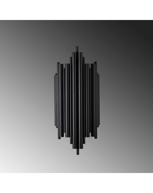 Reis Wandlampe schwarz - 18x40x8 cm