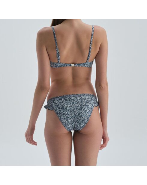 Haut de maillot de bain Maria à fleur bleu marine
