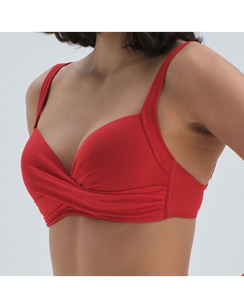 Haut de maillot de bain Mia rouge