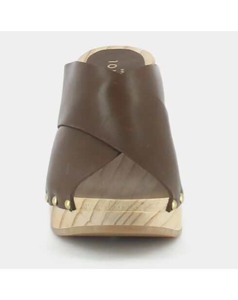 Zuecos de piel marrón Mahaut mules - tacón de 8 cm