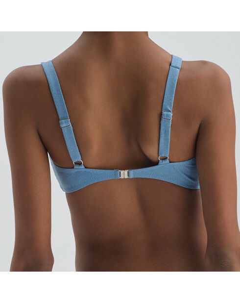 Top de bikini azul Chrishell