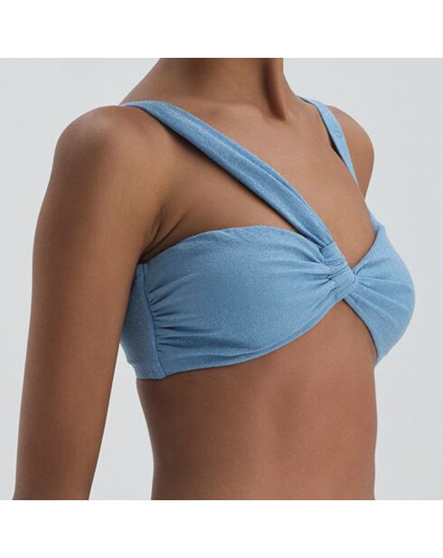 Top de bikini azul Chrishell