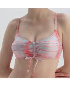 Haut de maillot de bain Mary rose/gris