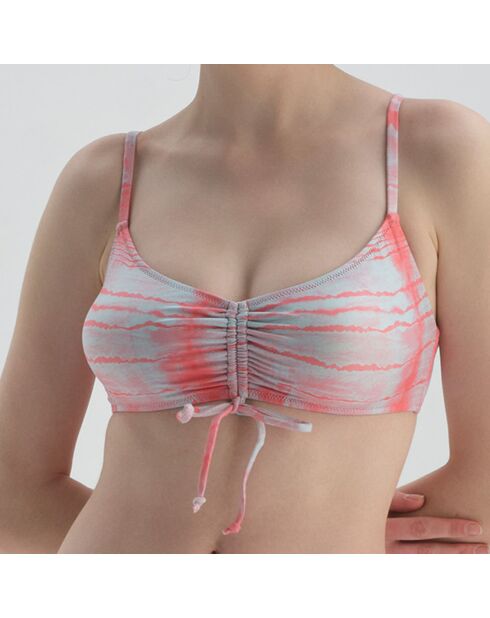 Haut de maillot de bain Mary rose/gris