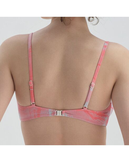 Haut de maillot de bain Mary rose/gris