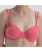 Haut de maillot de bain Paola rose