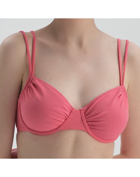 Haut de maillot de bain Paola rose