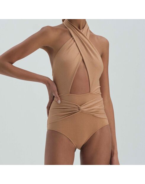 Maillot de bain 1 pièce Luna camel