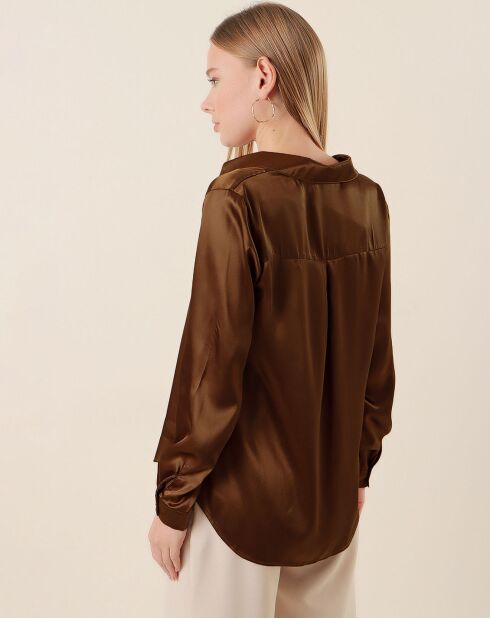 Chemise Huaw marron