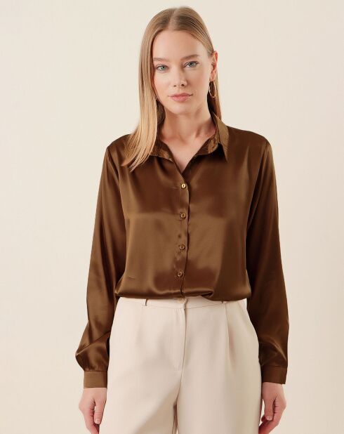 Chemise Huaw marron