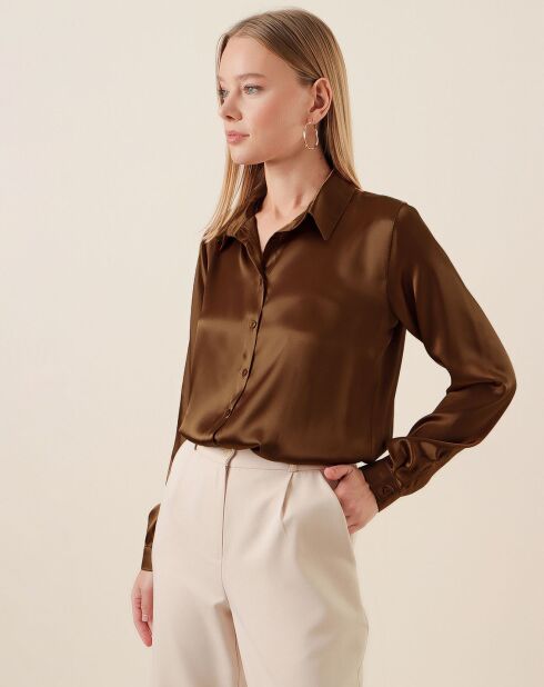Chemise Huaw marron