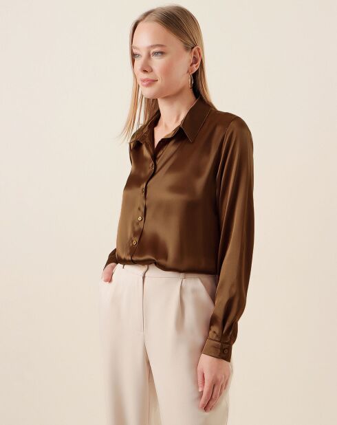 Chemise Huaw marron