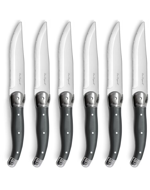 6 Couteaux steaks Tradition BBQ gris