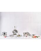 Graue Induktionsbratpfanne für den täglichen Gebrauch - D. 37x21,5 cm