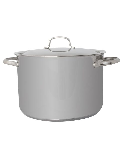 Pentola a induzione giornaliera con coperchio grigio - D. 33x26 cm