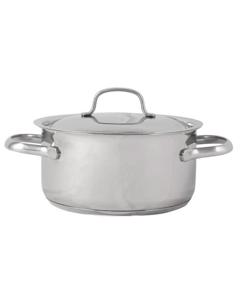 Inductiekookpot voor dagelijks gebruik met grijs deksel - D. 27x20 cm