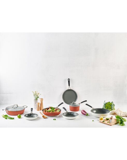 Cerapro Induktions-Wok aus Terrakotta, D. 49,5x29 cm