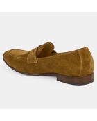 Mocassins en Velours de Cuir marron