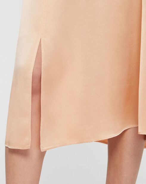 Puderrosa Gonna Elastico Rock aus 100% Seide