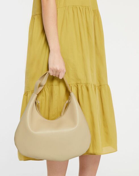 Sac à main en Cuir Pegasus beige - 22x40x3 cm