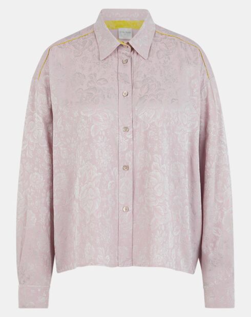 Chemise Boxy Jacquard mauve