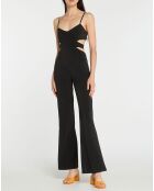 Combinaison pantalon Pryanka à découpes au dos noire