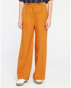 Pantalon en Laine mélangée Amor Marin large orange