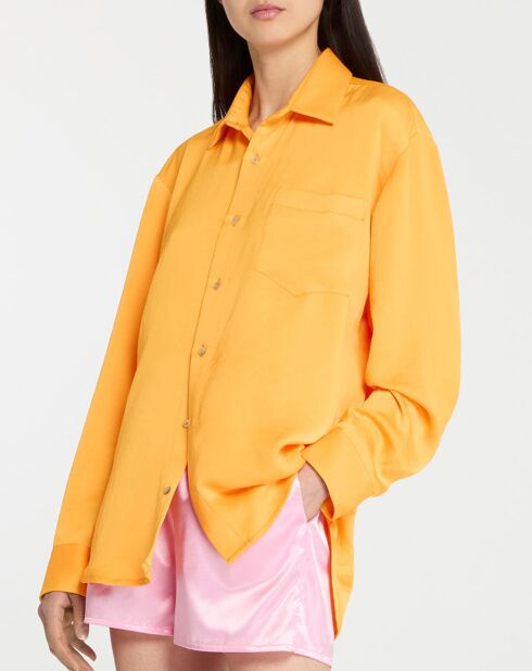 Chemise fluide et ample Noélie orange