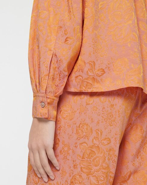 Chemise Boxy Jacquard orange clair