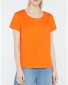 T-Shirt en Coton Bio mélangé Noris Flamme orange