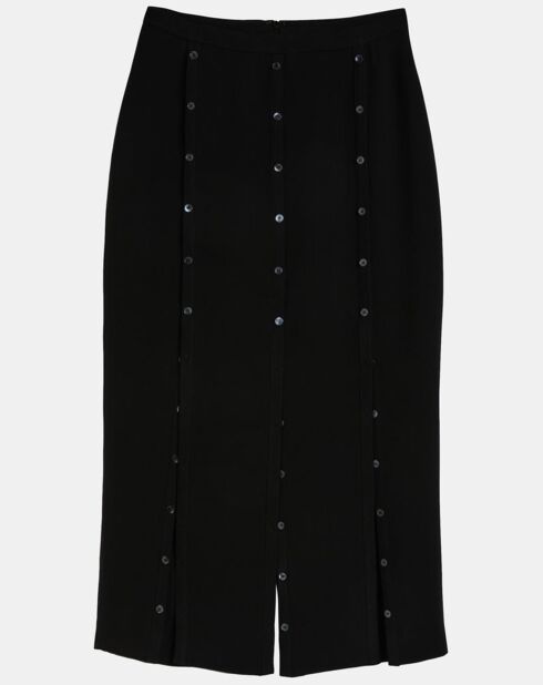 Jupe 100% Soie Midi noire
