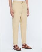 Pantalon 100% Coton Bio chino Regular Fit Mujog beige