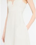 Robe fluide en Lin mélangé blanche