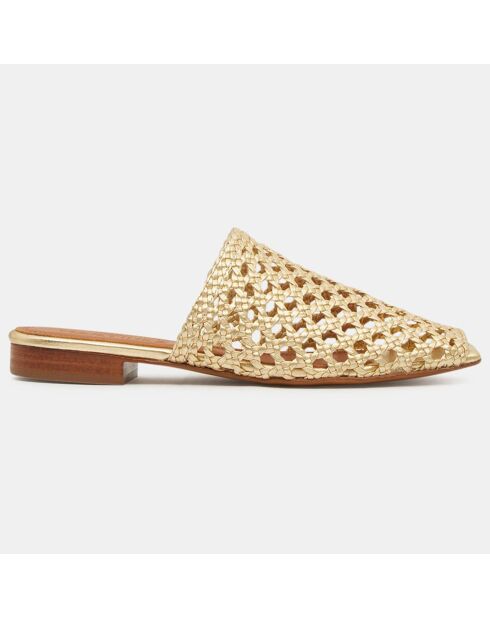 Mules en Cuir Marquez dorées