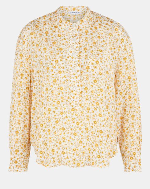 Blouse fluide Anita imprimé floral beige/jaune