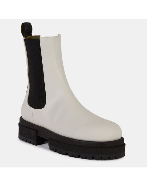 Chelsea boots en Cuir blanches