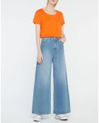 T-Shirt en Coton Bio mélangé Noris Flamme orange